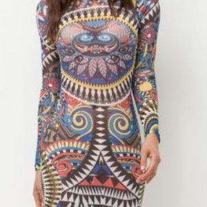 Psychedelic Trip Sheer Bodycon Dress
